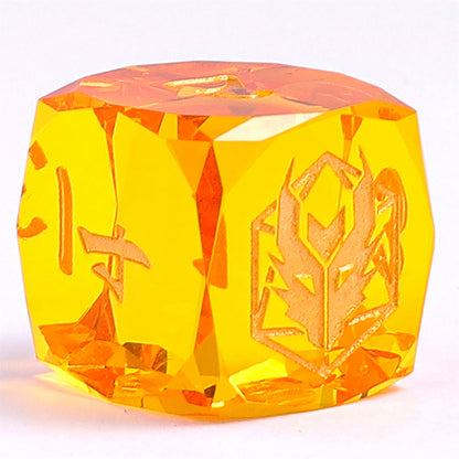 Captured Magic Luster Cut Resin Dice Set - Golden Yellow