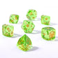 Captured Magic Luster Cut Resin Dice Set - Lemon Green