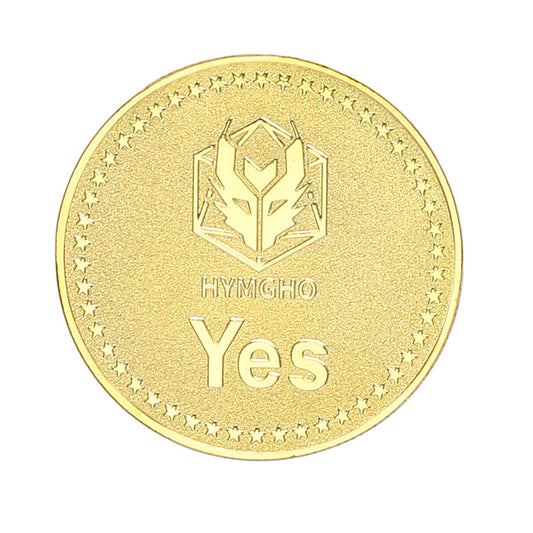 HYMGHO YES/NO Deluxe D2 coin Gold - HYMGHO Dice 