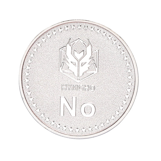 HYMGHO YES/NO Deluxe D2 coin Silver - HYMGHO Dice 