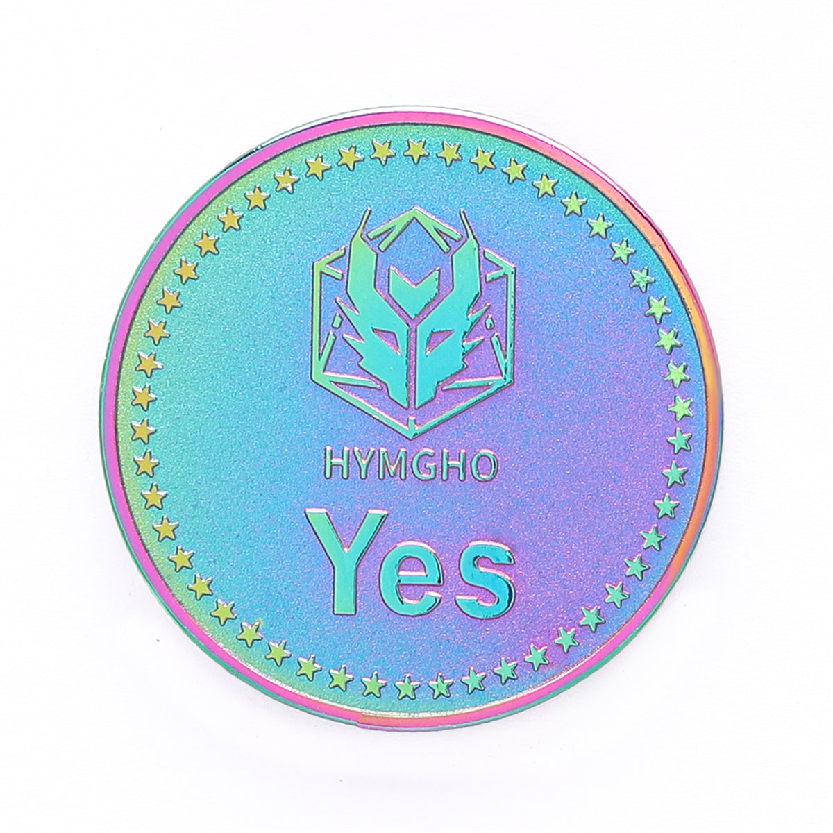 HYMGHO YES/NO Deluxe D2 coin Rainbow - HYMGHO Dice 