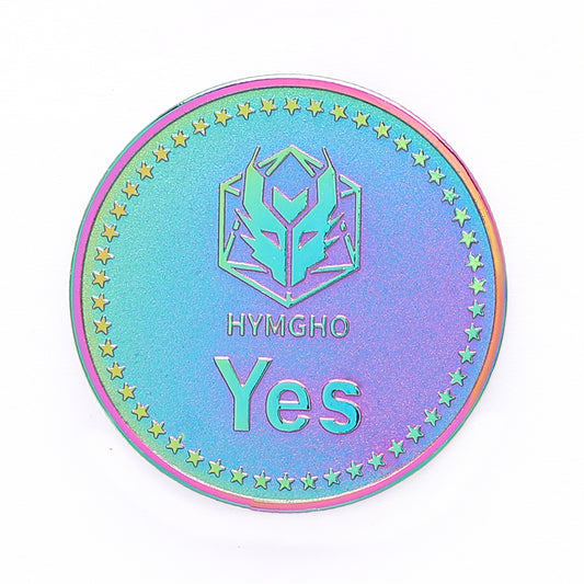 HYMGHO YES/NO Deluxe D2 coin Rainbow - HYMGHO Dice 