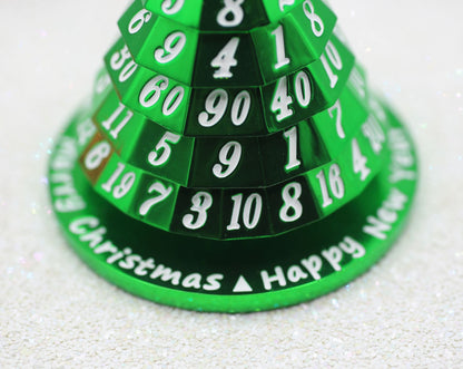 Metal Christmas Tree 7 Dice Set-Christmas Green