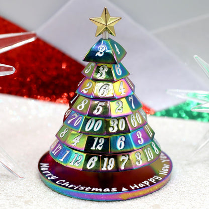 Metal Christmas Tree Dice Set-Rainbow