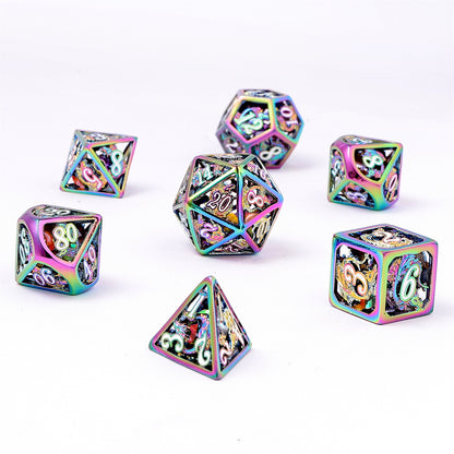 宝石が詰まったレインボーホロードラゴンダイスセット