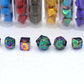 10MM Mini Metal RPG Dice Set- Rainbow