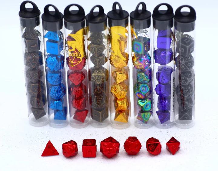 10MM Mini Metal RPG Dice Set- Red