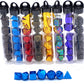 10MM Mini Metal RPG Dice Set- Blue