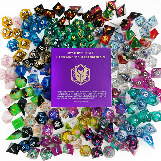 Mystery Full Matching Set of 7 Sharp Edge Resin Dice Set