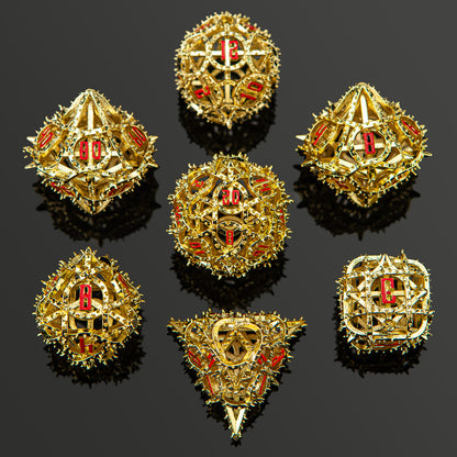 Demon Cage Hollow Dice Set-Gold