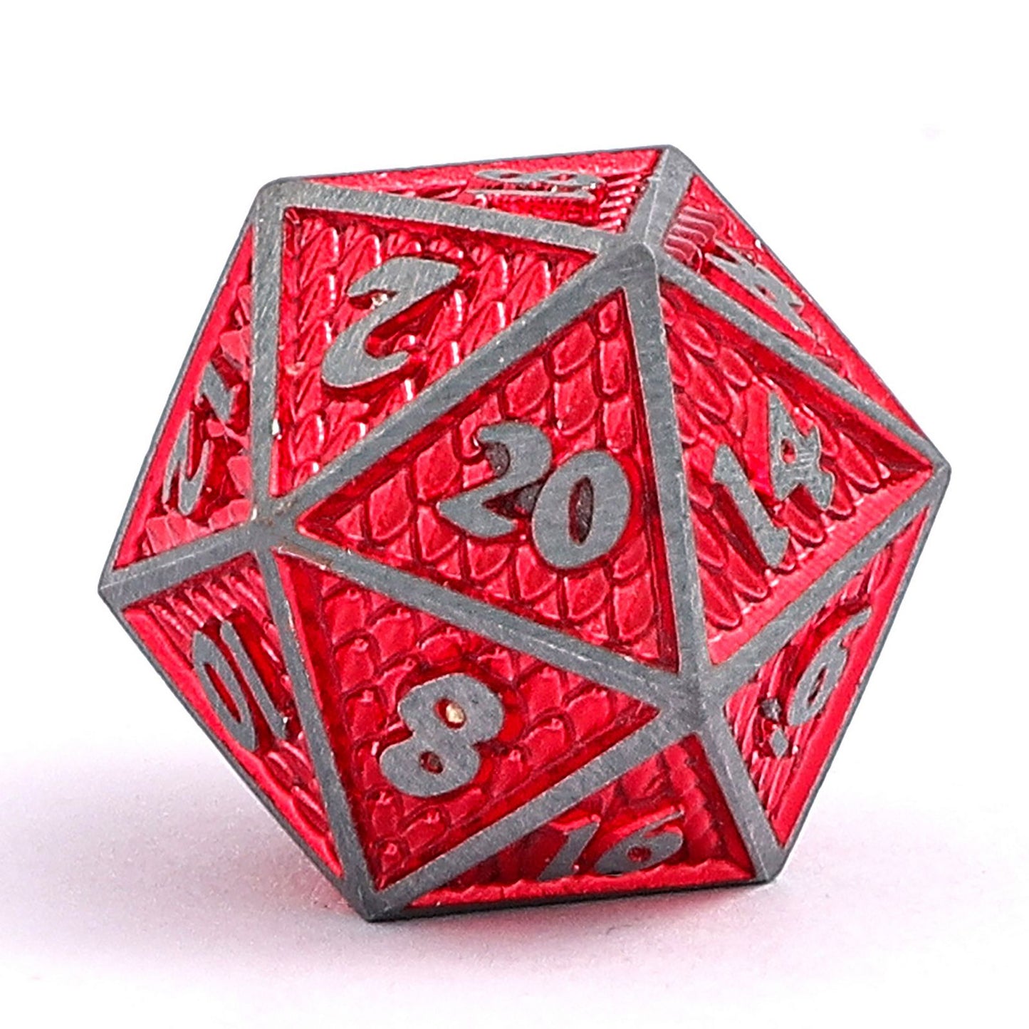 Mini Behemoth Metal Dice Set-Brushed Red