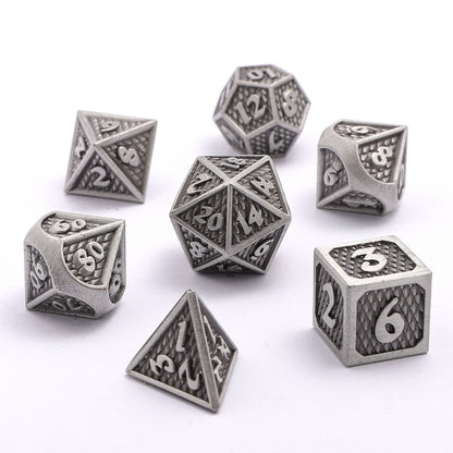 Mini Behemoth Metal Dice Set-Ancient Silver