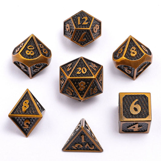 Mini Behemoth Metal Dice Set-Ancient Gold