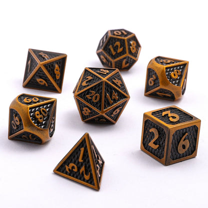 Mini Behemoth Metal Dice Set-Ancient Gold