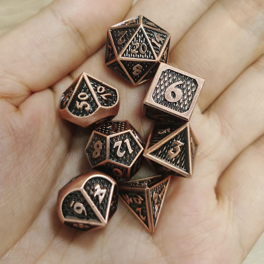 Mini Behemoth Metal Dice Set-Ancient Copper