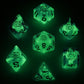 Bog Frog RPG Dice Set Glow in the dark-Gold