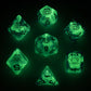Bog Frog RPG Dice Set Glow in the dark-Silver