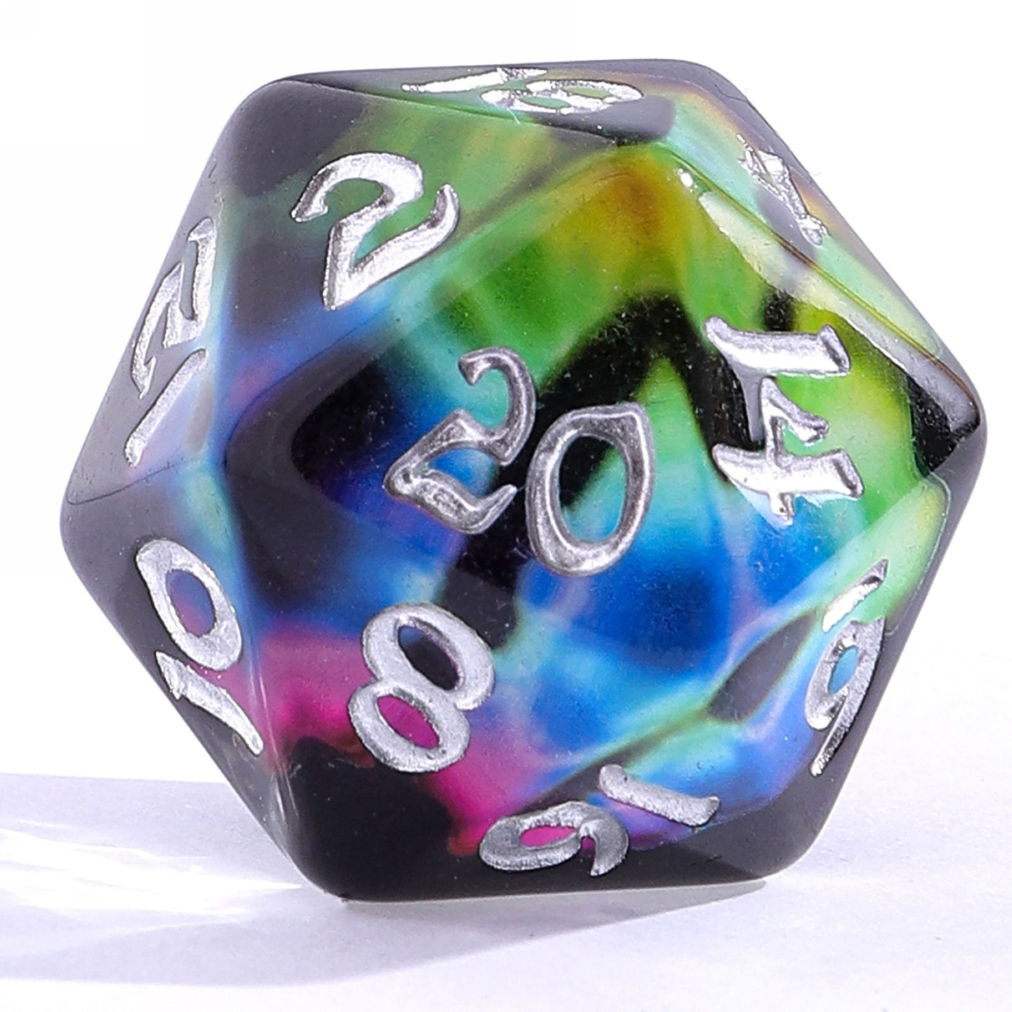 Wyrmforged Rollers Rounded Edge Resin Dragon's Eye Dice Set-Chromatic