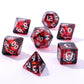 Wyrmforged Rollers Rounded Edge Resin Dragon's Eye Dice Set-Red