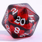 Wyrmforged Rollers Rounded Edge Resin Dragon's Eye Dice Set-Red