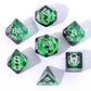 Wyrmforged Rollers Rounded Edge Resin Dragon's Eye Dice Set-Green