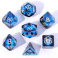 Wyrmforged Rollers Rounded Edge Resin Dragon's Eye Dice Set-Blue