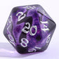 Wyrmforged Rollers Rounded Edge Resin Dragon's Eye Dice Set-Purple