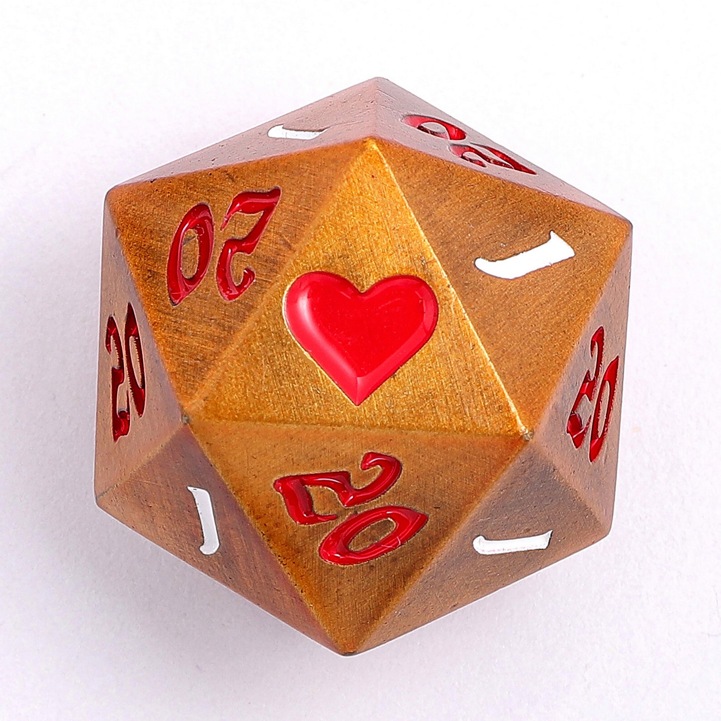 25mm Solid Metal Single D20 The Critical Dice -Ancient Gold
