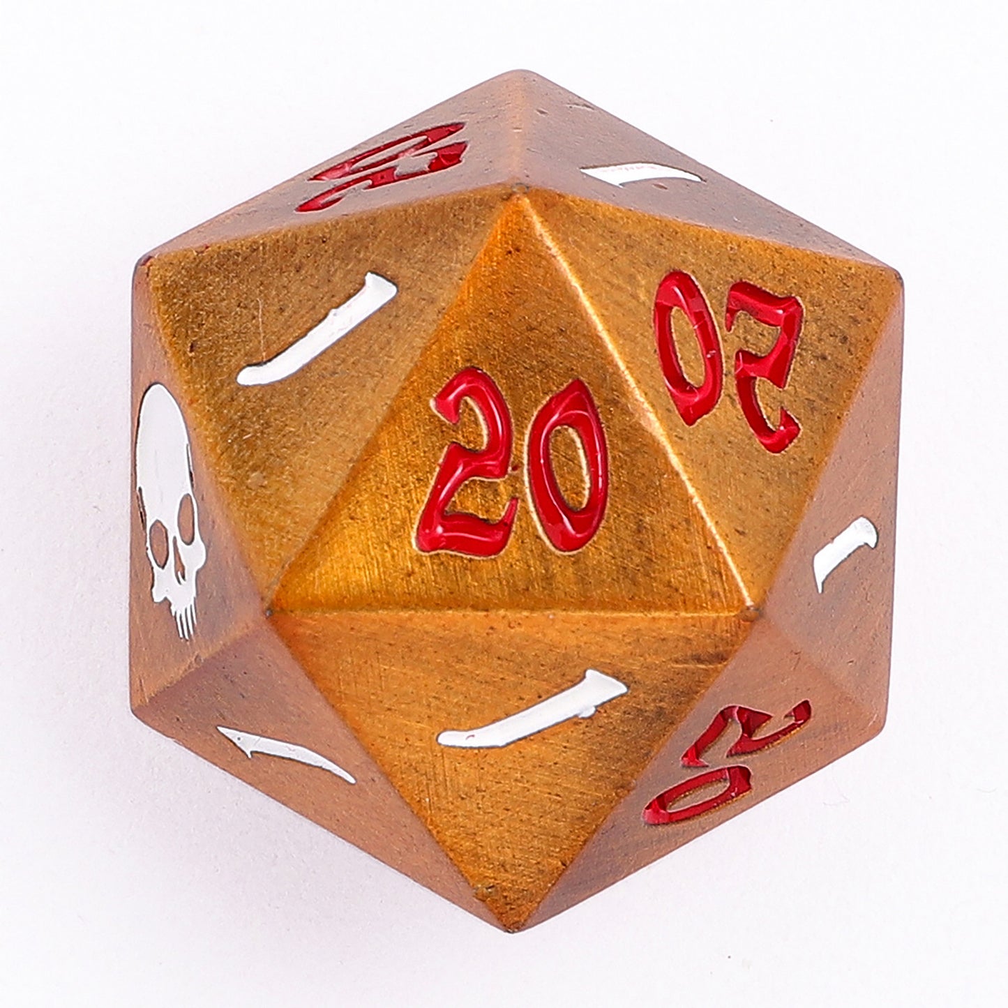 25mm Solid Metal Single D20 The Critical Dice -Ancient Gold