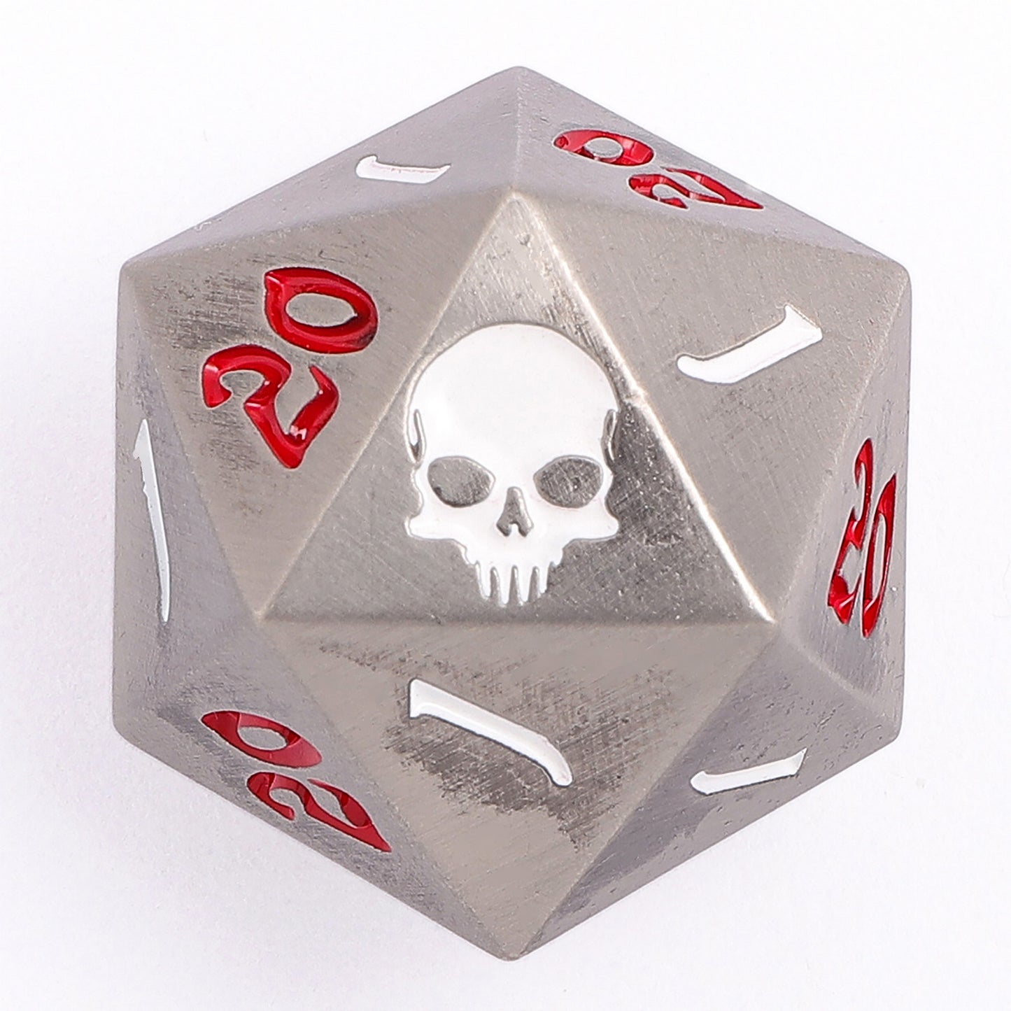 25mm Solid Metal Single D20 The Critical Dice -Ancient Silver