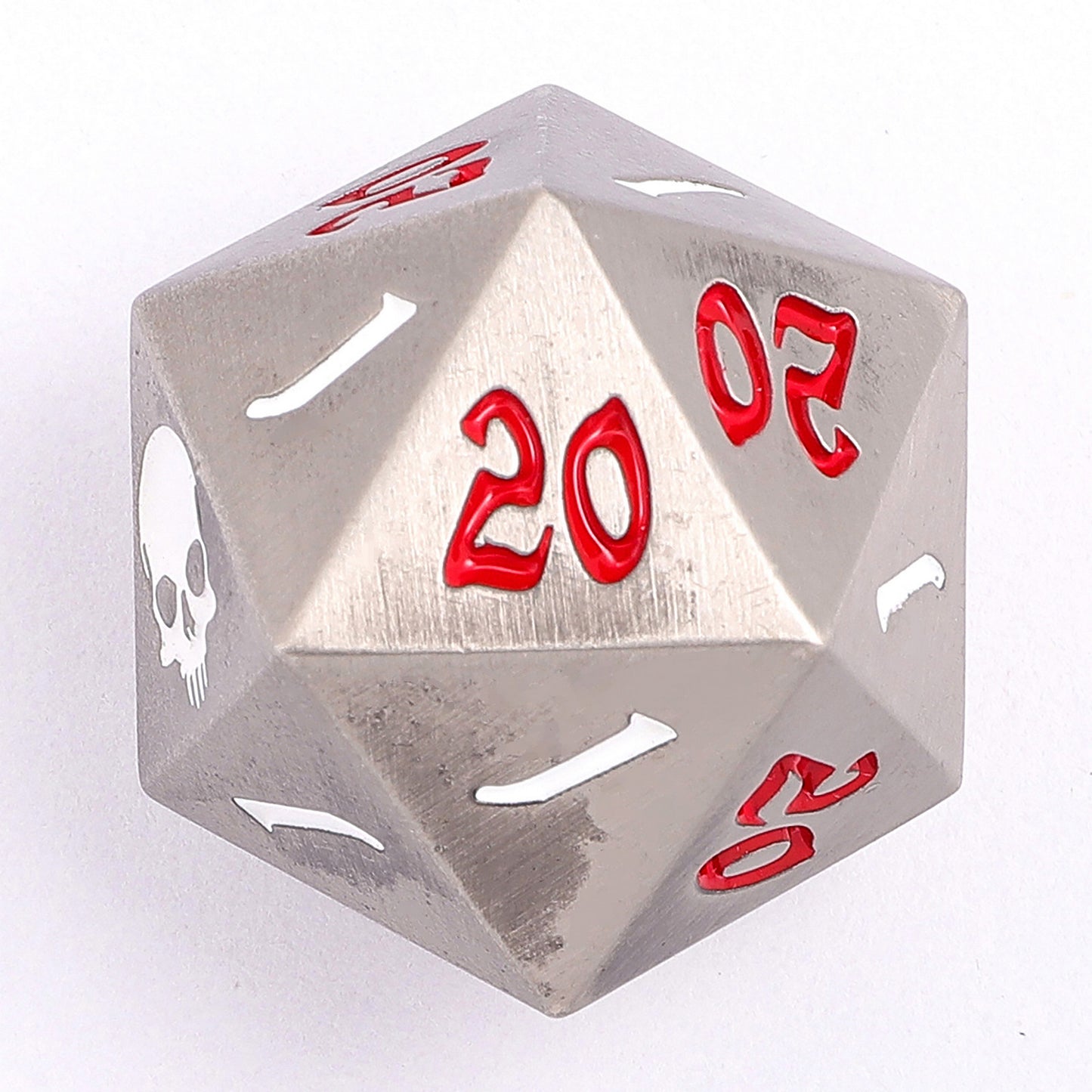 25mm Solid Metal Single D20 The Critical Dice -Ancient Silver