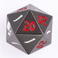 25mm Solid Metal Single D20 The Critical Dice -Gunmetal