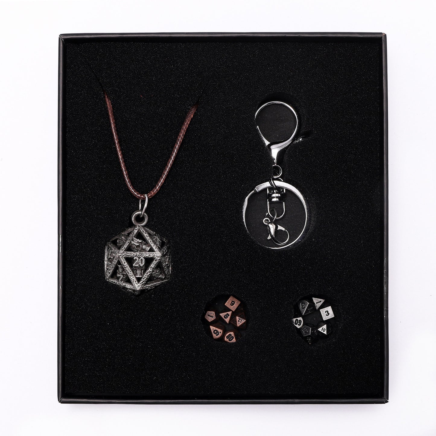 Grimskull's D20 Locket Gift Set-Ancient Silver