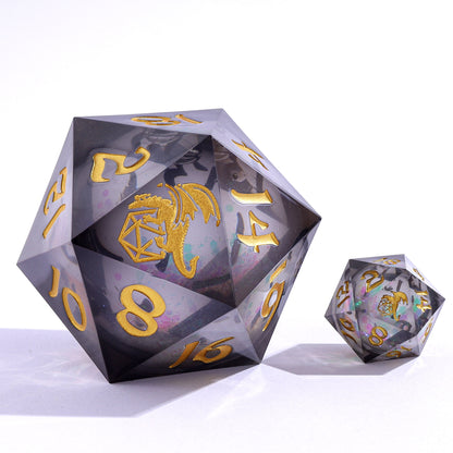 Sharp Edge Liquid Core 55mm Chonk D20-Cursed Eclipse