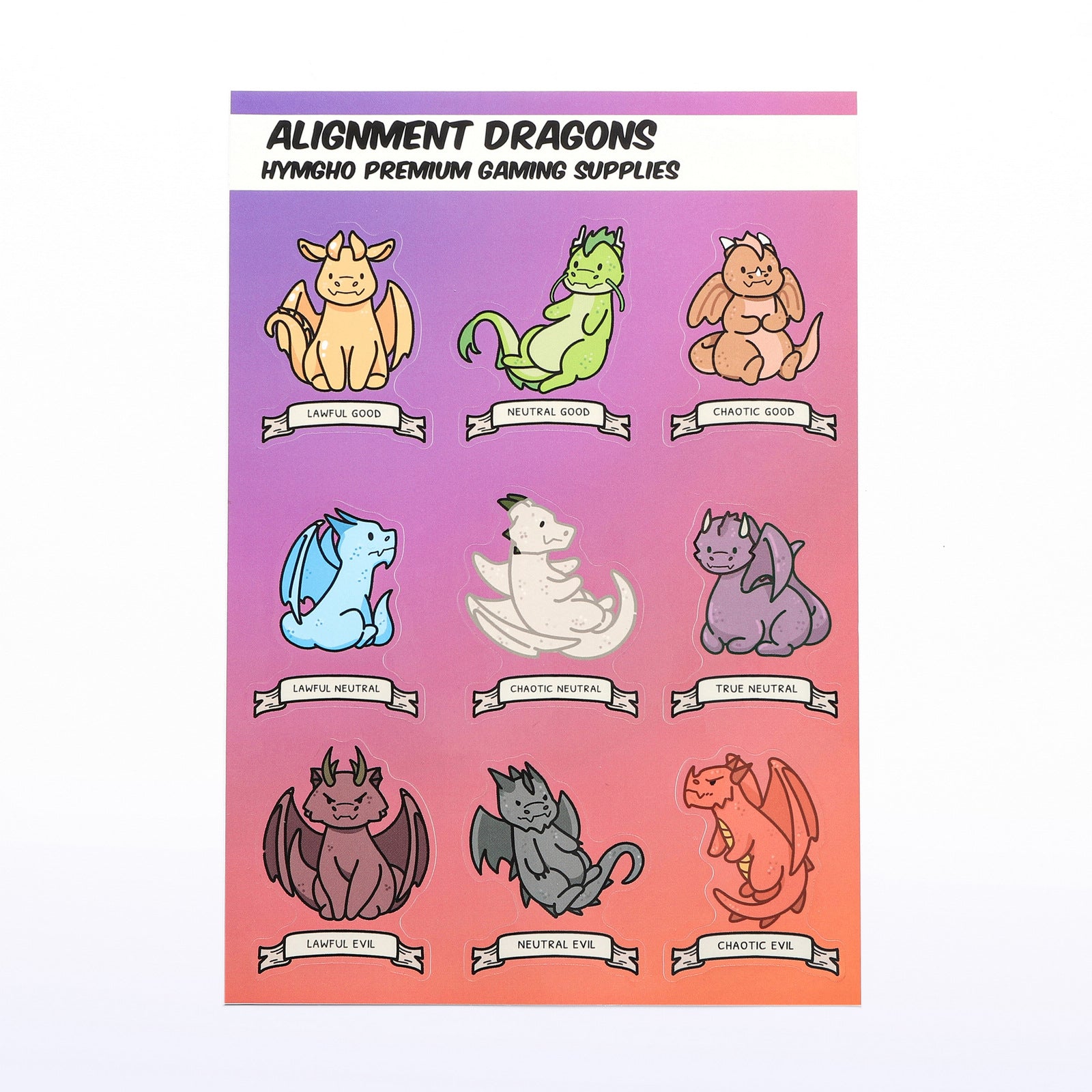 Alignment Dragons Sticker Set – HYMGHO Dice