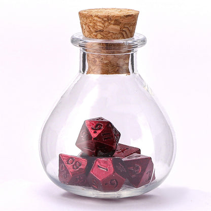 Unseeli Tiny Dice Set in Potion Bottle - Red