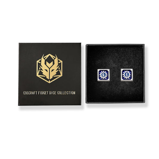 Cogcraft Fidget 2D6 Set Tesla - Blue and Silver
