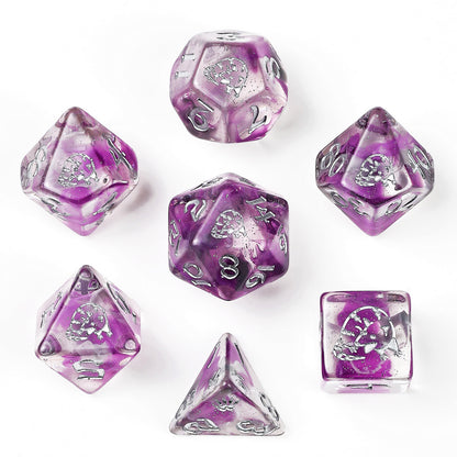 Opossum Resin Polyhedral Dice Set
