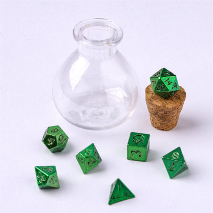 Unseeli Tiny Dice Set in Potion Bottle - Green - HYMGHO Dice 