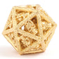 Skull's Grin Hollow Metal Dice Set - 24K Gold Plated