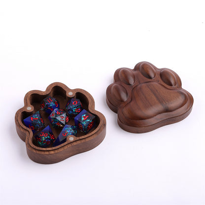 Black Walnut Premium Wooden Paw Gaming Accessory Case