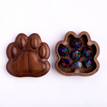 Black Walnut Premium Wooden Paw Gaming Accessory Case