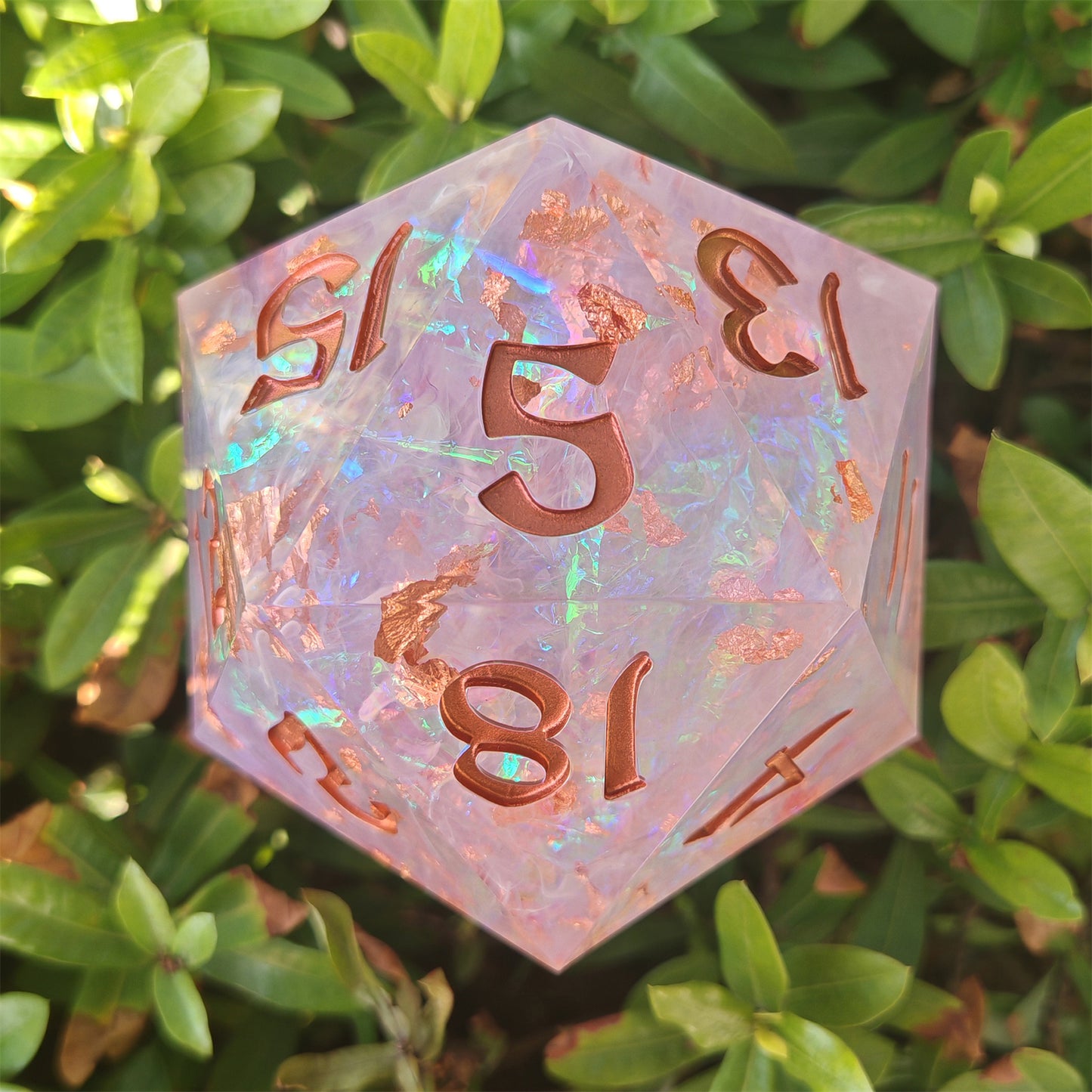 Captured Magic 100mm Chonk D20 - Arcane Amethyst