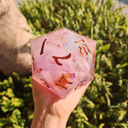 Captured Magic 100mm Chonk D20 - Arcane Amethyst