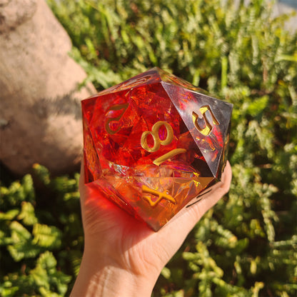 Captured Magic 100mm Chonk D20 - Blood Crystal