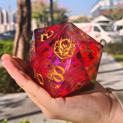Captured Magic 100mm Chonk D20 - Blood Crystal