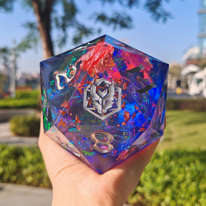 Captured Magic 100mm Chonk D20 - Gilded Storm