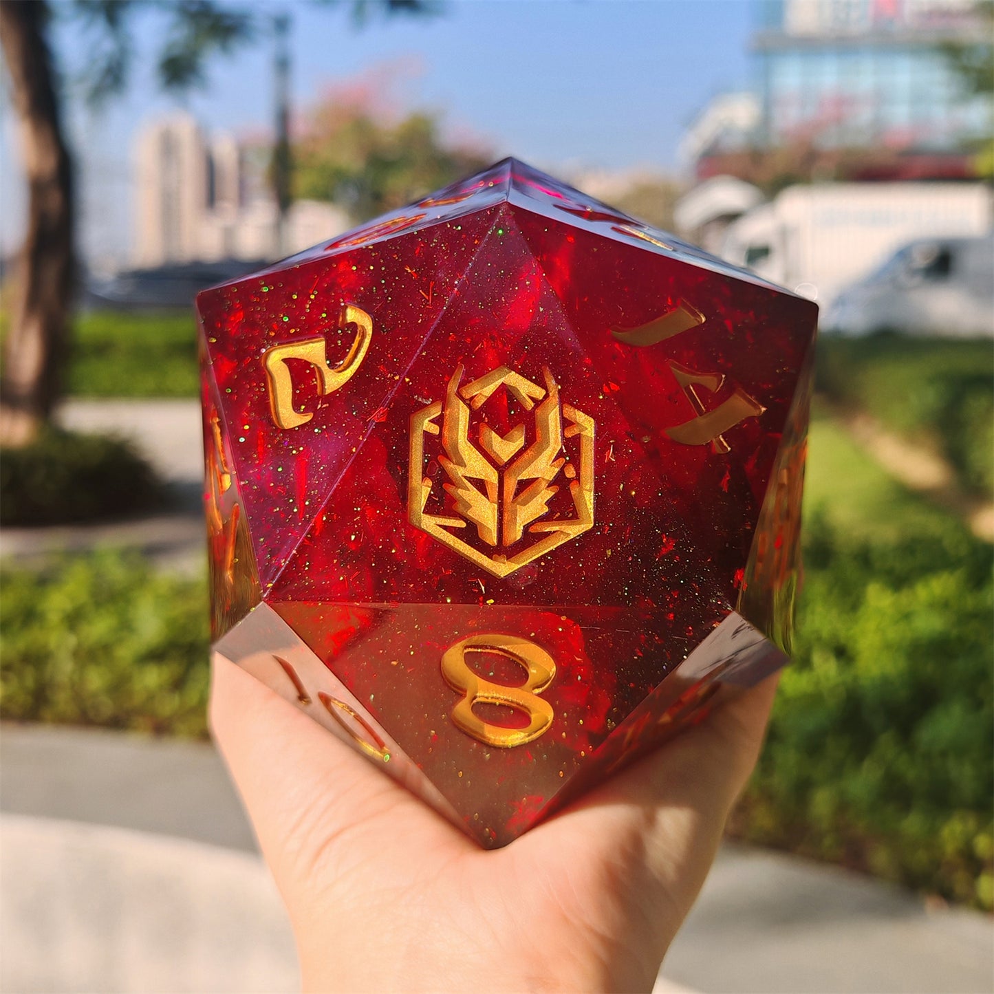 Captured Magic 100mm Chonk D20 - Red