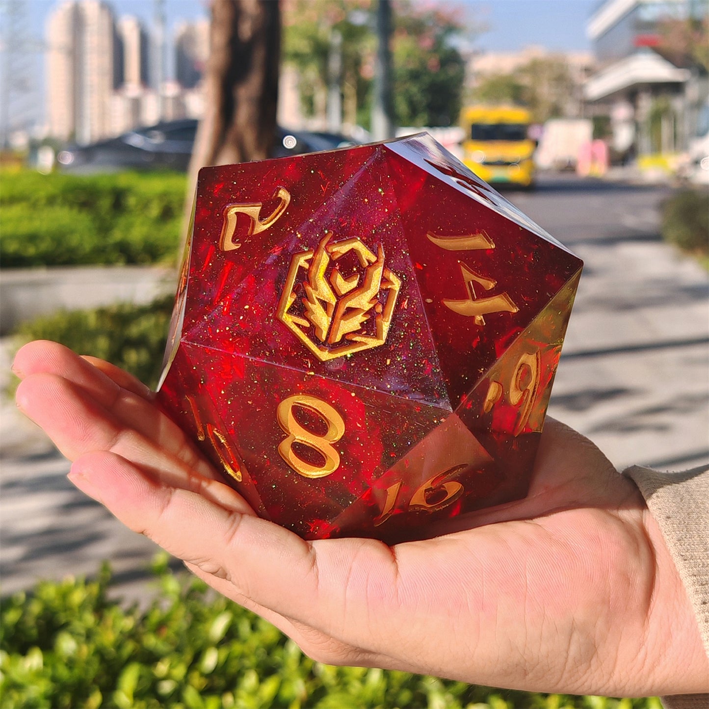 Captured Magic 100mm Chonk D20 - Red