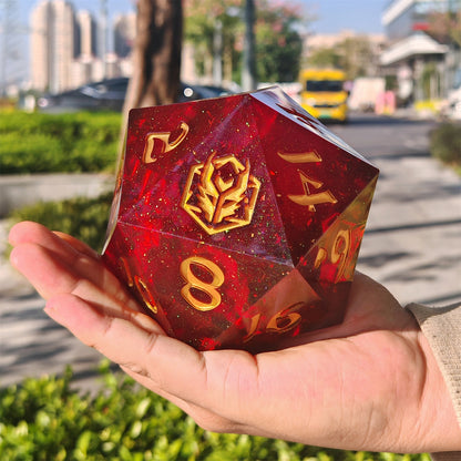 Captured Magic 100mm Chonk D20 - Red